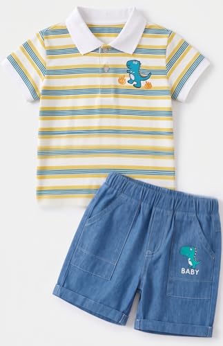 Image of Krishn Creations Kids Clothes for Boys | Cotton Printed Half Sleeve T-shirt and Shorts Baby Boy Dress | Casual Wear Kids Clothes