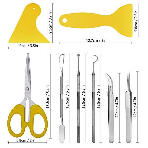 Ecraft 9908 TOOL SET Vinyl Weeding Tool Set: Vinyl Weeding Craft Basic Kit 8 Pieces Including Tweezers & Spatula & Weeders & Scraper & Scissor thumb #2