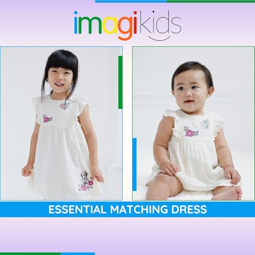 Disney Minnie Mouse Linen Summer Dress Newborn to Little Kid Sizes (Newborn - 7-8)3