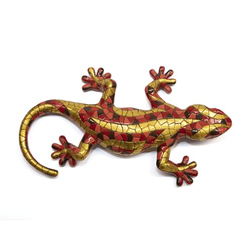 Salamandre mosaïque Carnaval Barcino Designs rouge 24cm sculpture