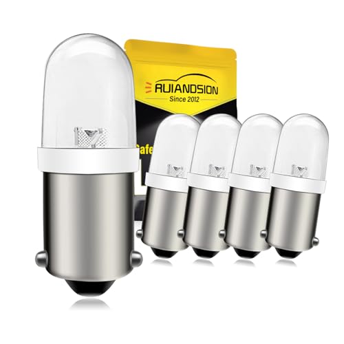Ruiandsion - 5 lampadine LED BA9S da 24 V, bianche, 1895 1891 53 57 LED, 47830 64111 3893, per interni auto, cupola, mappa, targa, vano portaoggetti