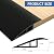 Floor Transition Strip Vinyl Door Threshold Flooring Transition Strip Self Adhesive Carpet Edging Strip for Laminate Doorway Edge Threshold from 2/5" to 3/5" (Black, 3.3 Ft)