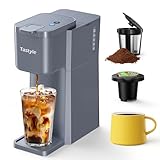 Tastyle Mini Hot and Iced Coffee Maker Single Serve, for K Cup and Ground, 6 to...