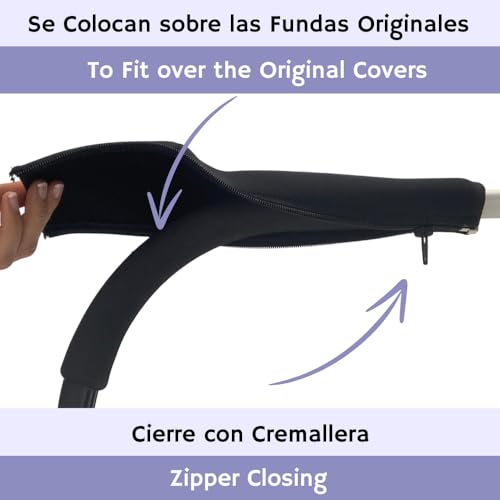 PROTEC TIF | Schutzhüllen aus Neopren kompatibel mit der Schiebebügel von Bugaboo Donkey. (Ersetzt nicht den Schaum)