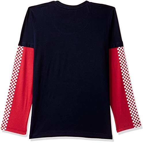 Image of Spiderman By Kidsville Boy's Plain Regular fit T-Shirt (STY-18-19-001993 Blue 3-4 Years)