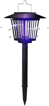 EONYUANGUO Solar Insect Killer UV Lamp, Solar Power Mosquito Repellent Bug Zapper Killer UV Lamp Insect Pest Outdoor Garden Lawn Landscape Light Waterproof