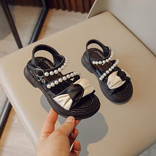 Summer New Soft Lightweight Rubber Sole Fashion Personality Beaded Girls Sandals Little Girl Sandals Size 64