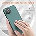 OuXul for iPhone 14 Case, iPhone 13 Case Shockproof Liquid Silicone Protective Phone Case with Soft Anti-Scratch Microfiber Lining Ultra Slim Drop Protection Phone Cover 6.1 inch(Forest Green)