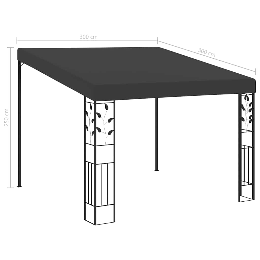 Pawilon ścienny, 3 x 3 x 2,5 m, antracyt