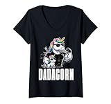 Photo Gallery donna dadacorn unicorn dad papa festa del papà figlia maglietta con collo a v Photo Gallery donna dadacorn unicorn dad papa festa del papà figlia maglietta con collo a v