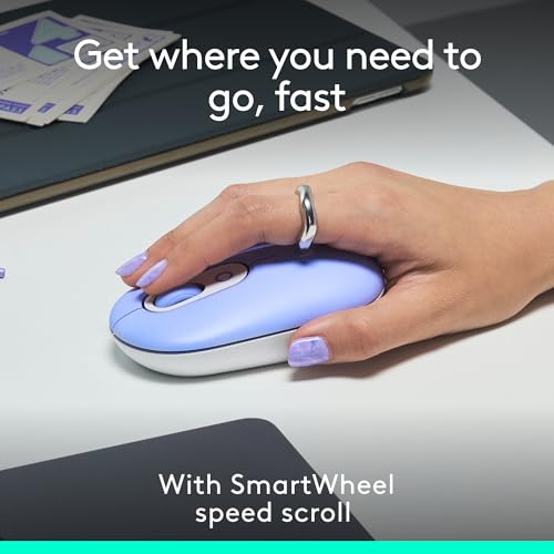 Logitech POP Mouse, Compact and Portable Wireless Bluetooth Mouse - Lilac - image 3