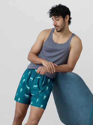 Image of XYXX Men's Remix Regular Fit Cotton Printed Boxer with Dual Pocket & No Marks Waistband (Pack of 2)