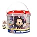 Mickey & Friends 6 Piece Bath Squirter Bucket Set. Bath Toys for Baby and Toddlers, Includes Organizer Bucket with Drainage to Store Your Bath time Water Toys.