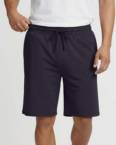 Image of 3 Pack Men's Pajama Shorts Sleep Lounge Casual PJ Comfy Cooling Pockets | Available In Big & Tall, Soft, Stretchy, Breathable, Elastic Waist, Athletic, Gym, Workout, Sweat, Summer, Night, Bottoms