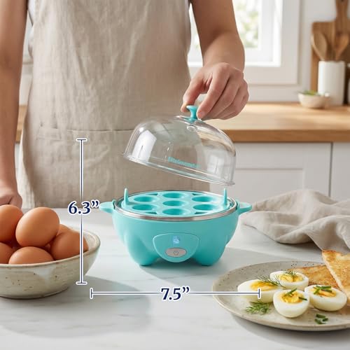 Image of Elite Gourmet 7-Egg Rapid Egg Cooker, Poacher /Omelet Maker, Auto Shut-Off