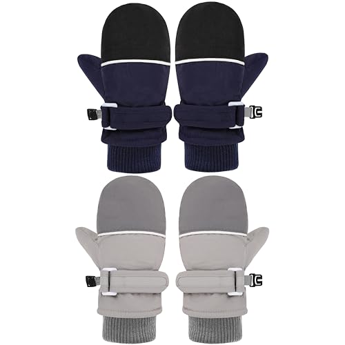 YMYDYFC Rippstrick-Skihandschuhe:Kinder Snowboard Baby-und Kleinkind-Handschuhe wasserdicht winterfest mit Fleece-Futter für kalte Wetter ideal für Ski Skaten Laufen Sport RadfahrenJungen Mädchen