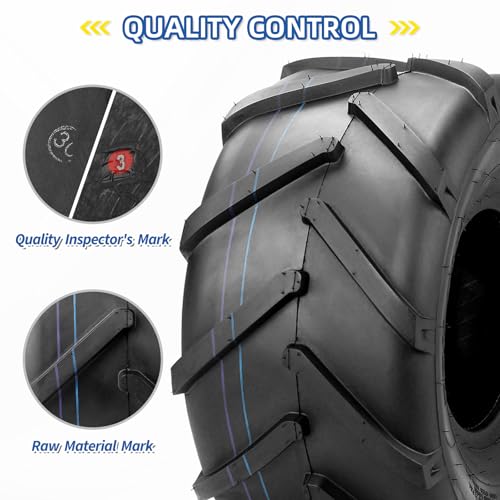 GICOOL (2 Pack) 20x10.00-8 Ag Lug High-Traction Lawn Mower Tubeless Tire, 20x10-8 Agriculture Tractor Tire, 4 Ply, 1227lbs Capacity - Thumbnail 4