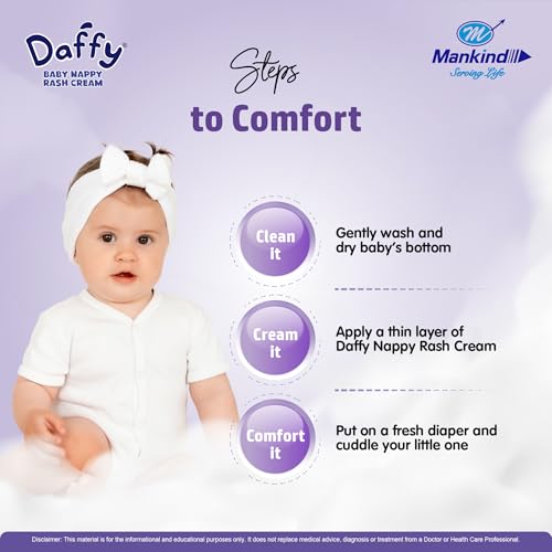 Image of Daffy Baby Nappy Rash Cream for Sensitive Skin & Redness, 30g (Pack of 5)
