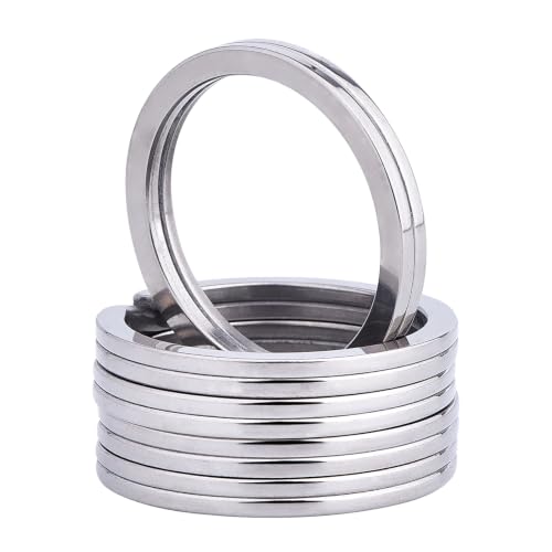 Outus 32 mm Titanium Key Rings Split Rings, 5 Pack