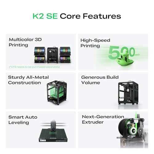 Image of Creality K2 SE 3D Printer Bundle with 74Pcs 3D Printing Tool Wrap Kit