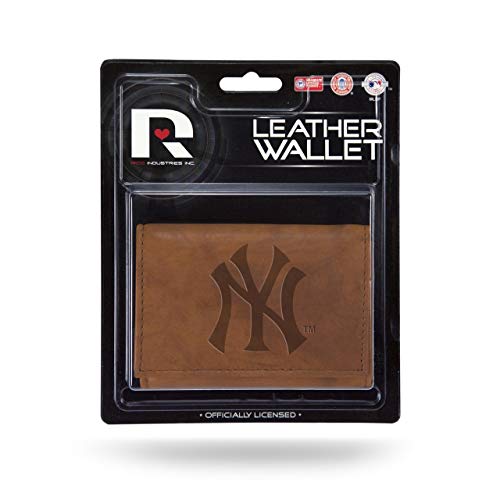 Rico New York Yankees Official MLB Leather Trifold Wallet Industries