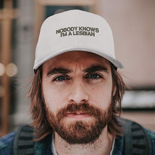 Speedy Pros Baseball Cap Nobody Knows I'm A Lesbian Lgbtq Embroidery Funny & Novelty Humor Acrylic Hats For Men Women Strap Closure Black Design Only #TOP2