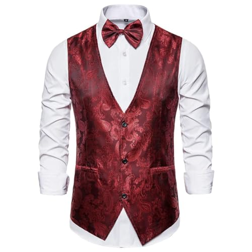 Men’S Thin Section V-Neck Sleeveless Vest Single Breasted Slim Fit Chic Waistcoat For Wedding Party Jacket3