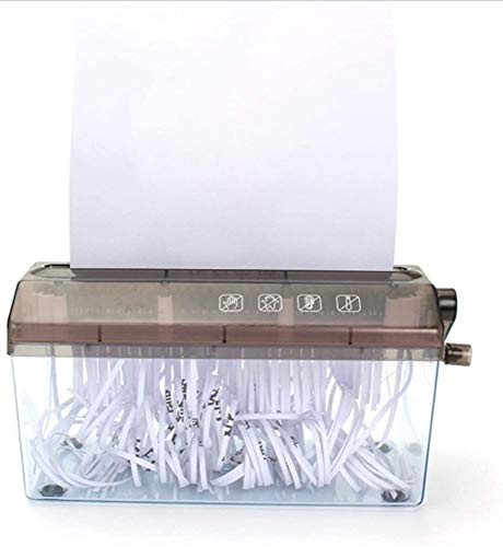 Aktenvernichter, Shredder für Kleinteile Offener A4-Kunststoff für Home Office Manuelle Wippenbedienung | Größe: 25 * 10 * 13,5 cm