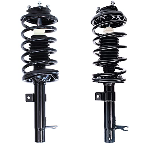 Image of Detroit Axle - Front Struts for Ford Focus 2000 2001 2002 2003 2004 2005, Struts w /Coil Spring Assembly Quick Install Ready Shocks Replacement Suspension