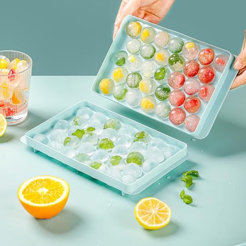 Molde para cubos de hielo esféricos con tapa 33 piezas miniatura 3