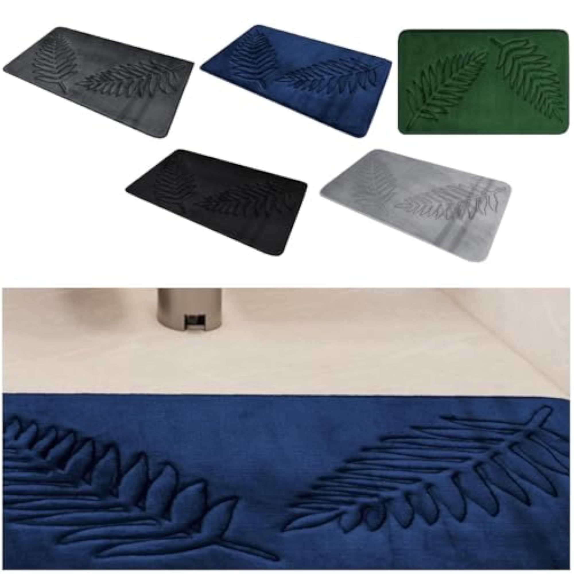Bathroom Floor Mat Shower Quick Dry Mat, Grey