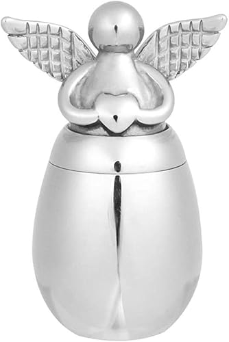 Pequeñas urnas de recuerdo para cenizas humanas, mini urnas de cremación para cenizas, tarro de cenizas conmemorativo de ángel de acero inoxidable,
