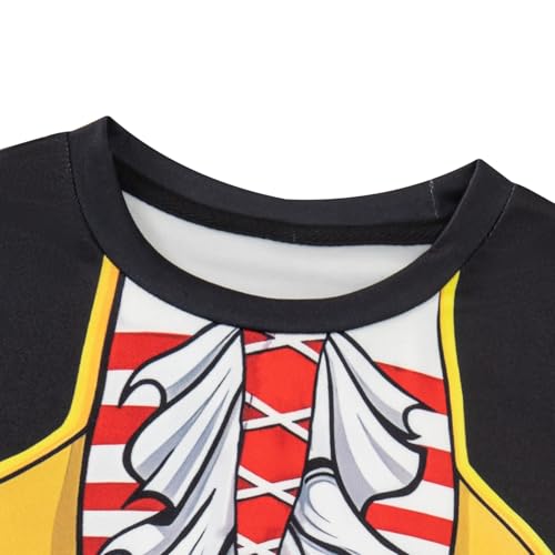 Okbebe Kids Pirate T-Shirts Halloween Boys Cosplay Buccaneer Captain Short Sleeve Tee3