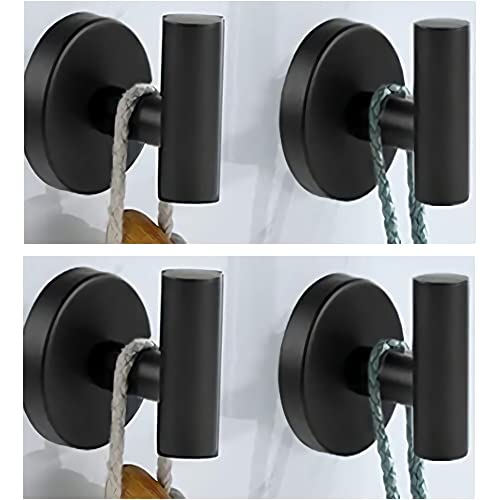 6 Pcs Matte Black Bathroom Hardware Set-Xinglo,304 Stainless Steel Towel Rack Set Wall Mounted Includes 16" Hand Towel Bar,Toilet Paper Holder,4 Towel Hooks Bathroom Accessories Kit #TOP3