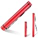 DEWEL Document Poster Tube with Clear ID Card Cap, Water and Light Resistant Telescoping Flexible Plastic Storage Tube for Blueprints, Prints, Posters, Targets,Artworks and Drawings (Red)