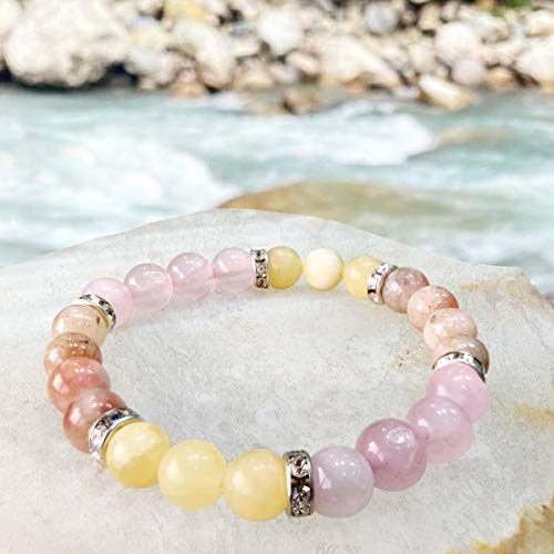 Image of Shubhanjali Crystal Elastic 8mm Stretch Customized Bracelet for Men and Women-(Standard,Multicolor)