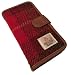 Produktbild Harris Tweed iPhone 6 7 8 Folio Handy Tasche Schutzhülle Cover Wallet Tartan Flip Pink/Rot