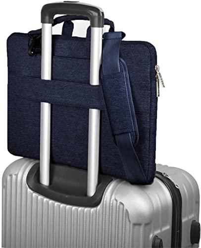 Image of Hseok Laptop Shoulder Bag 13 13.3 14 Inch Case Compatible with MacBook Pro /Neo 14 inch M5 /M4 /M3 /M2 /M1,Mac Air /pro /Neo 13 inch and Most 13 13.3 14 Notebooks,Spill-Resistant Briefcase,Dark Blue