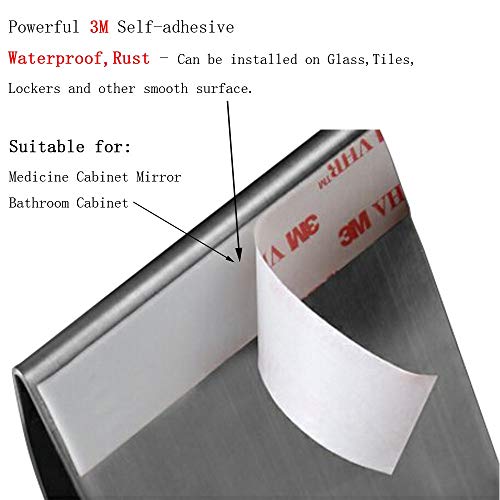 Eoocvt Durable Stainless Steel Toothbrush Holder Razor Stand With 3M Self Adhesive Tape (No Drilling) For Bathroom Accessories Organizer - Brushed Nickel (2 Holes) #TOP3