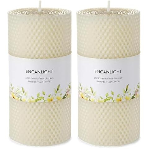 ENCANLIGHT Beeswax Pillar Candles Cover