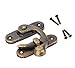 Biaungdo 5pcs Retro Vintage Style Swing Bag Clasp Closure Lock Latch for Furniture Wooden Box Jewelry Case Bronze Tone