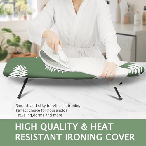 Image of SheeChung 12.5 inchx32 inch Small Ironing Board Cover and Pad,Fits Mini Table Top Ironing Board,Extra Thick Padding,Elastic Cord&Fasteners,Heat Resistance(Ironing Board Not Included)