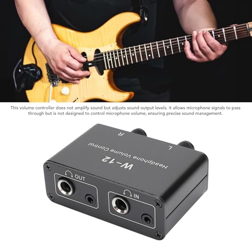 Controlador de Volumen Estéreo para Equipos de Estudio y Auriculares, Atenuador de Volumen con Caja de Aluminio Negro, 1 Unidad miniatura 5