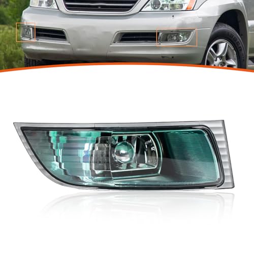 JESYMBX For Lexus GX470 2003-2009 Front Bumper Fog Light Head Driving Running Lamp with Bulb Green Right