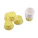 Caissettes à Cupcakes en Papier, caisses à Cupcakes résistantes à la Graisse pour Four Micro-Ondes Cuisson Vapeur congélation(Jaune)