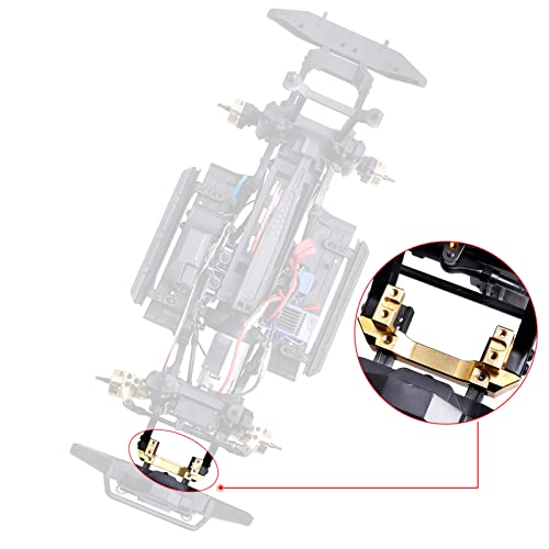 Crazyhobby Metal Brass Servo Mount Front Bumper Mounts For Traxxas Trx4 Trx-4 1/10 Rc Crawler Car Hop Up Parts #TOP1