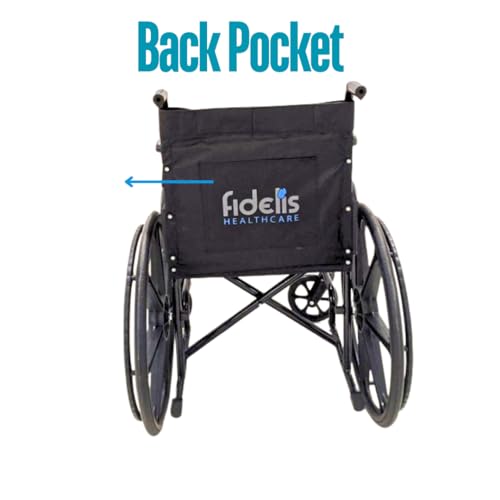 Image of Fidelis Healthcare Wheelchair with Commode | Self-Propelled Design | Detachable Cushion Seat & Bucket with Lid | Foldable Chrome Steel Frame | 24 Inch Mag Wheels | 100 kg Capacity