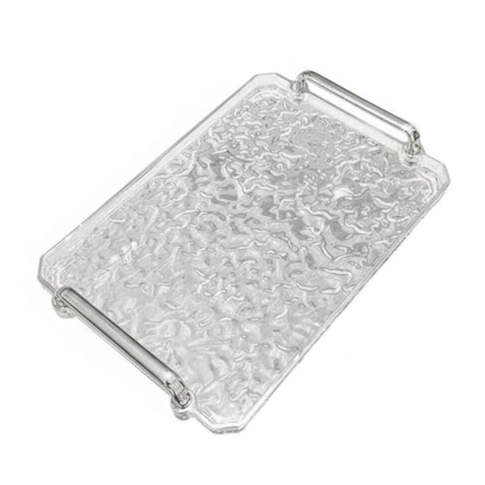 Multi-Purpose Water Wave Tray with Handles, Rectangular Vanity Tray