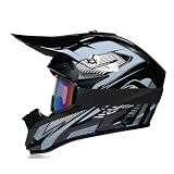 Sportbikes Moto Cascos de Motocross para Cruiser Casco de Moto Parabrisas Road Legal Mens All-Season Extended Desmontable Brim Máscaras ABS Crash Helmets for Motorbikes Guantes Forro Desmontable