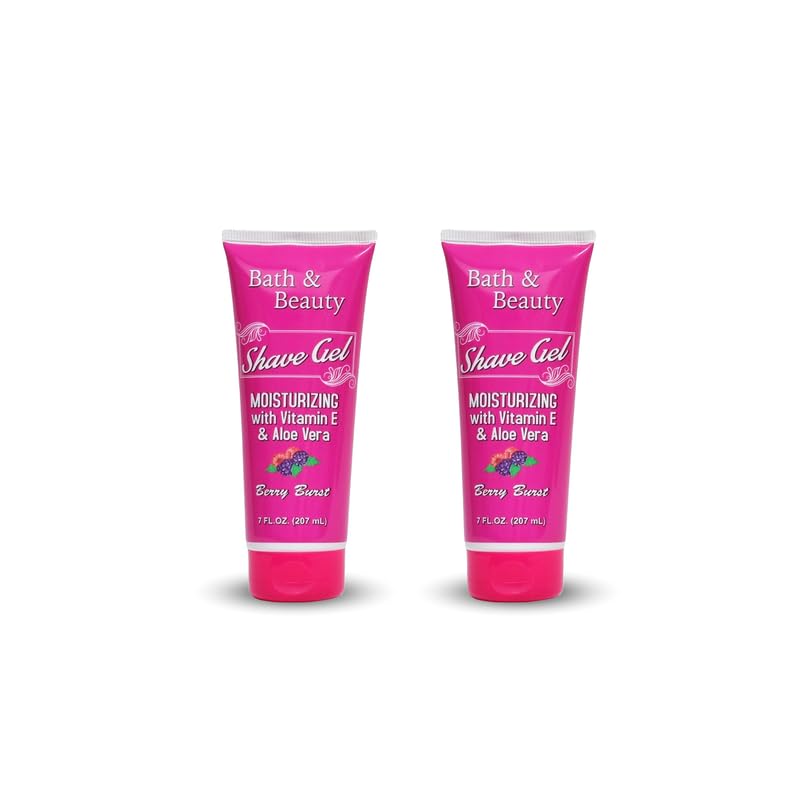 Aloe Vera & Vitamin E Shaving Gel for Women - Sensitive Skin Formula - 7 fl oz Travel Size - 24 Hour Hydration - Smooth Application - Raspberry Fragrance - Paraben & Phthalate Free - Gluten-Free